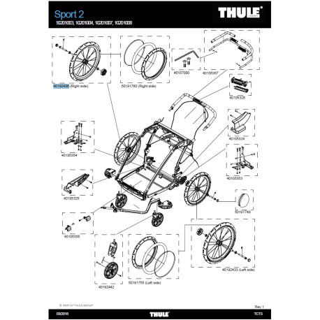 ROUE DROITE COMPLETE SPORT