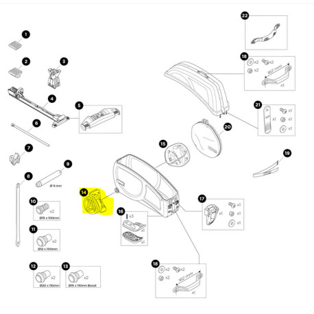 ROUE DROITE POUR VALISE ROUNDTRIP TRANSITION